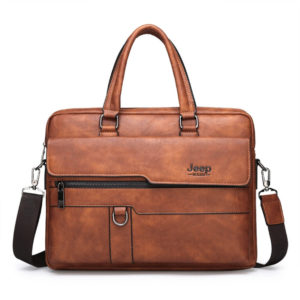Jeep Leather Bag for Men - Laptop Bags 38cmX30cm