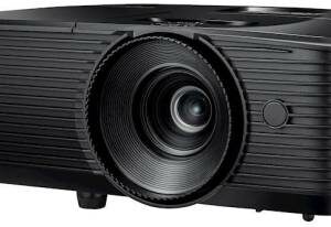 Optoma HD28E Projector, 3800 Lumens Brightness, 1080p FHD Resolution, DLP Display Technology, 1.1 Zoom, 1.47:1 ~ 1.62:1 Throw Ratio, 16:9 Native Aspect Ratio, Black | HD28E