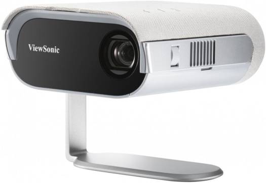 ViewSonic M1 Pro 720p HD Smart LED Projector with Harman Kardon Audio, 16GB Storage, 3in1 Stand for 360° Projection, 40"-150" Image Size, 2x 3W Cube Speakers, Wi-Fi / BT, USB-C / HDMI, White | M1 Pro
