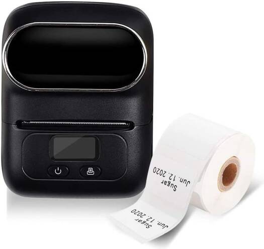 Label Maker Sticker Machine, Bluetooth Label Printer, Portable Mini Label Machine, Thermal Barcode Label Maker High Speed Printing Machine, Compatible with iOS or Android