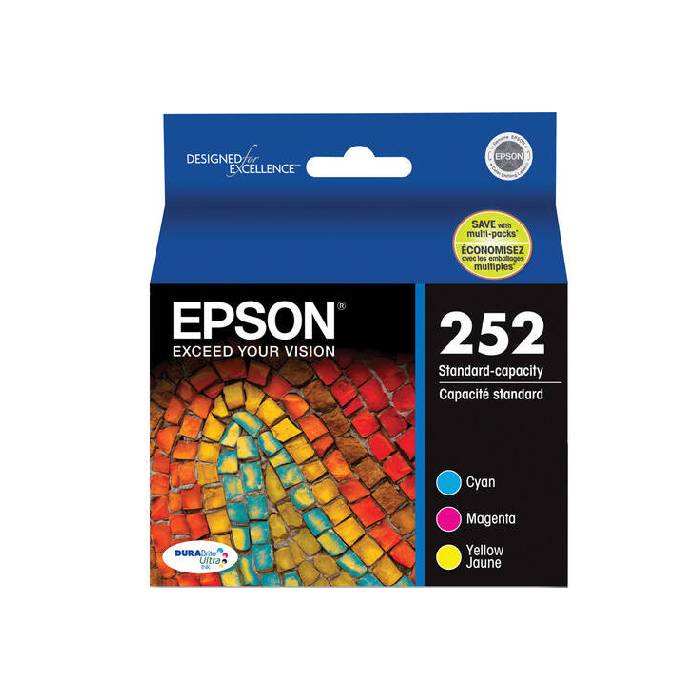 Epson 252 (3 Pack) Durabrite Ultra Ink Cartridge - Cyan/Magenta/Yellow
