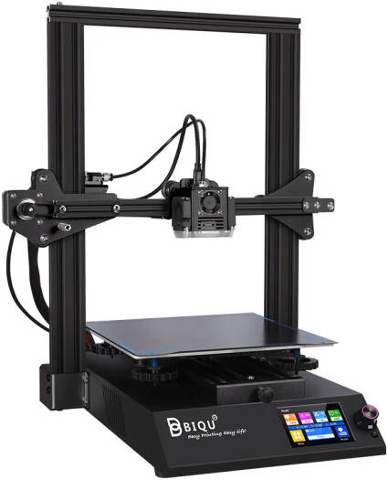 BIQU B1 FDM 3D Printer, BTT B1 TFT35 V3.0 Screen, BTT SKR V1.4 32-bit Silent Motherboard, Filament Sensor, Multi-Color RGB Lights, BIQU SSS (Super Spring Steel), Black | 1010000024