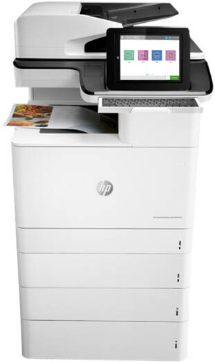 HP M776z Color LaserJet Enterprise Flow MFP Printer, Print, Copy, Scan Fax, Up to 46 ppm Print Speed, Automatic Duplex Printing, Up to 1200x1200 dpi Resolution, 9" Touch Display, White | 3WT91A