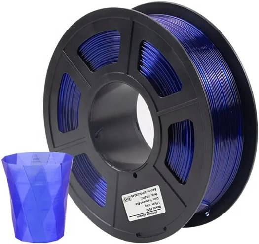 iSANMATE 3D PETG Printer Filament, Dimensional Accuracy +/-0.03mm,1.75mm, 197mm Spool Diameter, 65mm Spool Width, 57mm Spool Hub Hole Diameter, 1kg (2.2lb), Transparent Blue | PETG-TransparentBlue