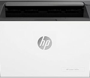 طابعة HP Laser 107a سرعة طباعة تصل إلى 21 صفحة في الدقيقة- اللون: أبيض [4ZB77A]