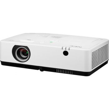 NEC ME383W WXGA Professional Business Projector, 3800AL Brightness, 3LCD Lamp Light Source, 1280 x 800 Resolution, 100-240 V AC, 50 - 60 Hz Power Supply, White | ME383W