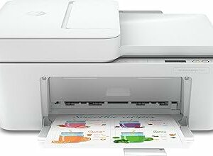 الطابعة المتكاملة HP DeskJet Plus 4120 للطباعة والنسخ والمسح الضوئي والاتصال اللاسلكي وإرسال الفاكس من الأجهزة المحمولة - اللون: أبيض [3XV14B]