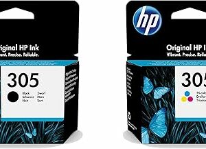 HP Genuine 305 Black & Tri-Colour Ink Cartridge, Multipack, 3YM61AE, 3YM60AE