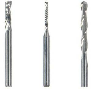 Snapmaker CNC Bits (5 BITS), UF20 Tungsten Steel Alloy, Includes Flat End Mill (Single Flute, 1.5mm) / (Double Flute, 3.175) / (Singe Flute), Ball End Mill, Carving V-Bit | 2200421090100276