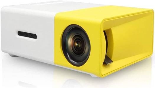 Generic QVGA LCD Projector, 16.7k Color Reproduction, Up to 1280 x 800 Resolution, American Bridgelux LED, White/Yellow | N14736204A