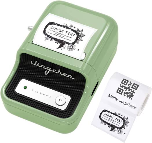 Niimbot B21 Portable Thermal Label Printer, For Clothing / Address /  Business, Compatible with iOS & Android, 50x30mm Size, Edit Exclusive Labels, 1 Pack, Widely Use, Green | B21-GR