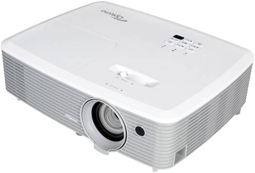 Optoma EH400 Projector, DLP Display Technology, 4000 ANSI Lumens, 33.5" to 306" Display Size, 1.1x Zoom, 16:9 Aspect Ratio, 2*HDMI, VGA, Composite Video, 3.5 Audio, White | OPEH400