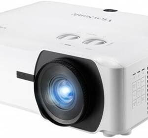 ViewSonic LS920WU Projector, 6000 ANSI Lumens, 30" to 300" Display Size, 1.6x Optical Zoom, 16ms Input Lag, 2x HDMI & VGA Inputs, IP5X Rated Protection, White | LS920WU