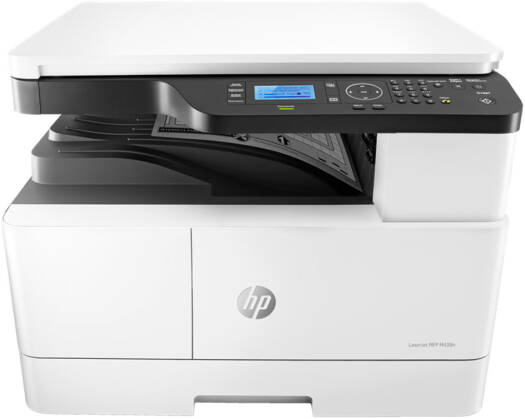 HP LaserJet MFP M438n Laser Printer, Print, Copy, Scan, Print Speed Up To 24 PPM (Black), Up to 22 cpm Copy Speed, Up to 1200 x 1200 DPI Resolution, 4-Line LCD Display, Flatbed Scaner, White | 8AF43A