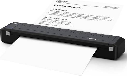 HPRT Wireless Printer MT800, Small Mobile Printing for Travel, Home, Office, Bussiness,Support 8.5" X 11" US Letter & A4 Size Paper