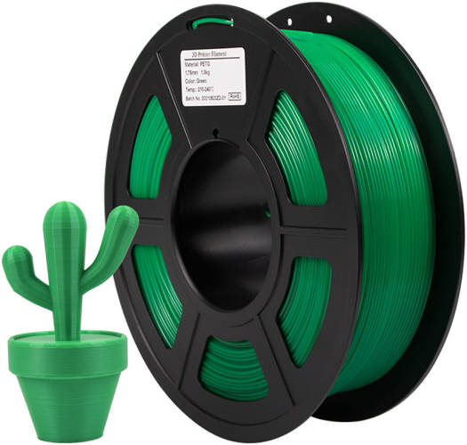 iSANMATE 3D PETG Printer Filament, Dimensional Accuracy +/-0.03mm,1.75mm, 197mm Spool Diameter, 65mm Spool Width, 57mm Spool Hub Hole Diameter, 1kg (2.2lb), Green | PETG-Green