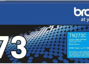 Brother Genuine TN273C Standard Yield Cyan Ink Printer Toner Cartridge, Prints up to 1,300 pages