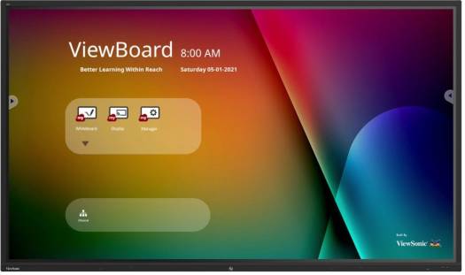 ViewSonic ViewBoard Interactive Display, 98" 4K TFT LCD Screen, 60Hz Refresh Rate, 8ms Response Time, Ultra Fine Touch Technology, 20-P Touch & 10-P Write, Free VESA Mount, Black | IFP9850-4