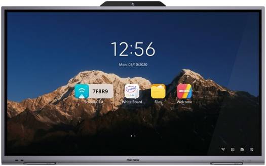 Hikvision DS-D5B86RB/D 86" 4K Interactive Flat Panel Display with Camera, 20px Ultra Fine Writing, Built-in Wi-Fi, 2/4 Split Screen, 2x 3W Speakers, USB-C, USB-A / RJ45, Free VESA Mount | DS-D5B86RB-D
