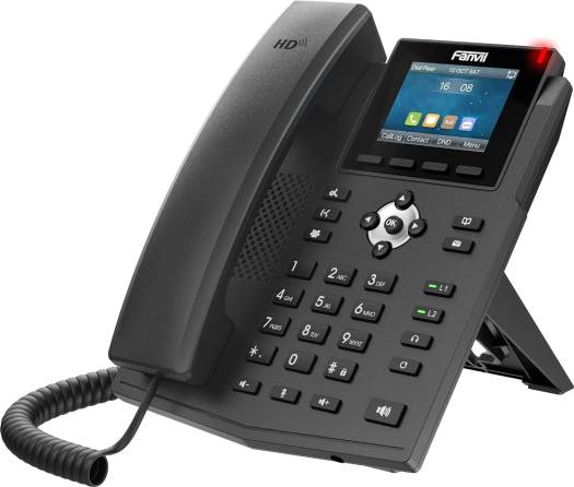 Fanvil X3SG Entry Level VoIP Phone, 2.8-Inch Color Display, 4 SIP Lines, Dual-Port Gigabit Ethernet,