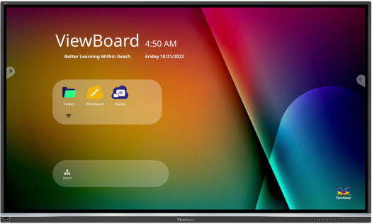 ViewBoard IFP7550-5 ViewBoard 75" 4K UHD IPS Interactive Display, 8m Resp Time, Dual-pen & Ultra Fine Touch, TFT LCD Module, 4GB+ 32GB , HDMI/USB -C /Wi-Fi M Slot, Free VESA Mount, Black | IFP7550-5