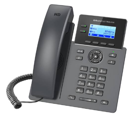 Grandstream Networks IP Phone, Wi-Fi, Supports 2 Lines & 4 SIP Accounts, Supports 5 Way Audio Conferencing, Electronic Hook Switch, Black | GRP2602P