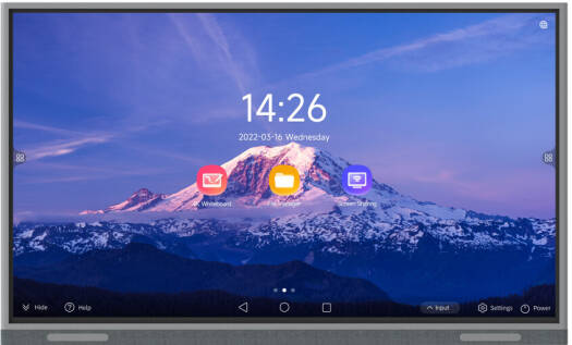 UniView 75" Smart Ultra-Narrow Interactive Display, 4K UHD Resolution, Infrared Touch Screen, 8ms Response Time, Android 12, 8GB RAM & 64GB Storage, 2 Touch Pens, Free VESA Mount | MW3575-U-E