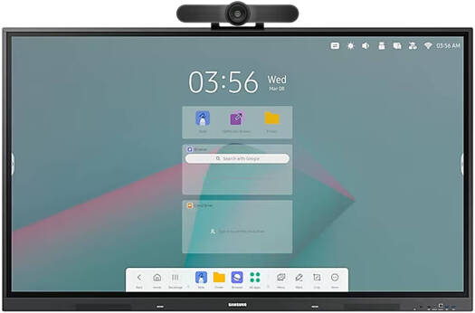 Samsung 65WAC Interactive Display with Logitech Meetup Conference Cam, 65" ADS 3840 x 2160 Touch Display, 8ms Response Time, Free VESA Mount, Stylus Pen Included | LH65WACWLGCXUE / 960-001102