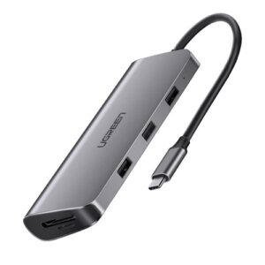 UGREEN USB-C to 3*USB 3.0 + HDMI + RJ45 + SD/TF Converter (8-in-1)