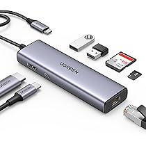 USB-C To 3*USB 3.0 A+HDMI+VGA+RJ45 Gigabit+SD/TF+AUX3.5mm+PD Converter (10-in-1)