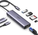 UGREEN USB C To 4K HDMI Multiport Adapter with 1Gbps Ethernet, 100W PD Delivery, 2 USB 3.0, SD/TF Card Reader (7-in-1)